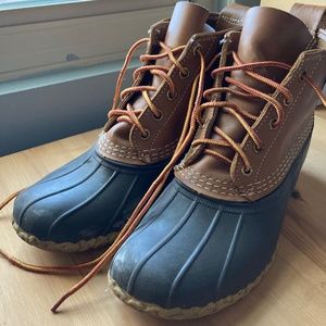 L.L. Bean Boots, 6 inch, tan/brown